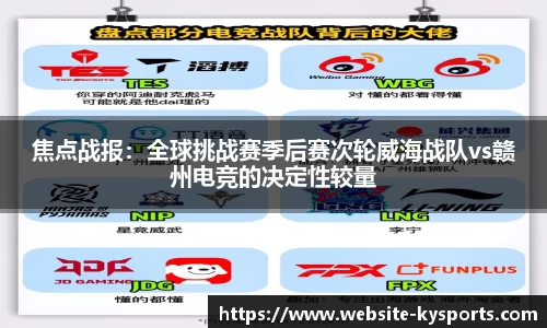 焦点战报：全球挑战赛季后赛次轮威海战队vs赣州电竞的决定性较量